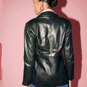 Veda Bowery Leather Blazer